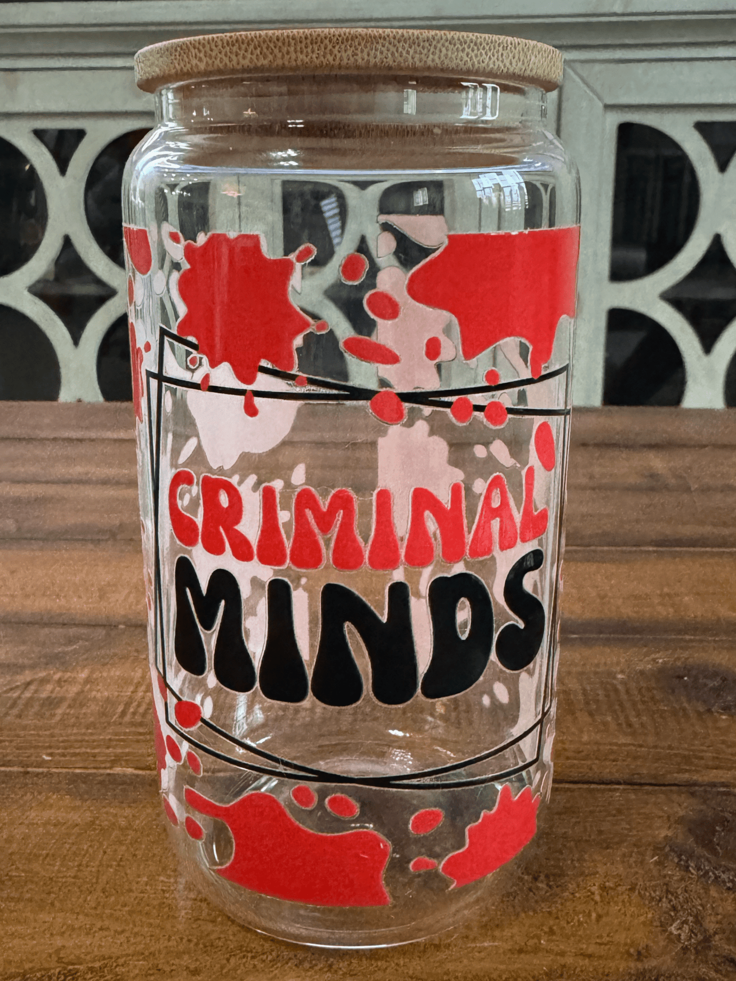 16oz Criminal Minds True Crime Glass Can - Daydream Design Store - Physical
