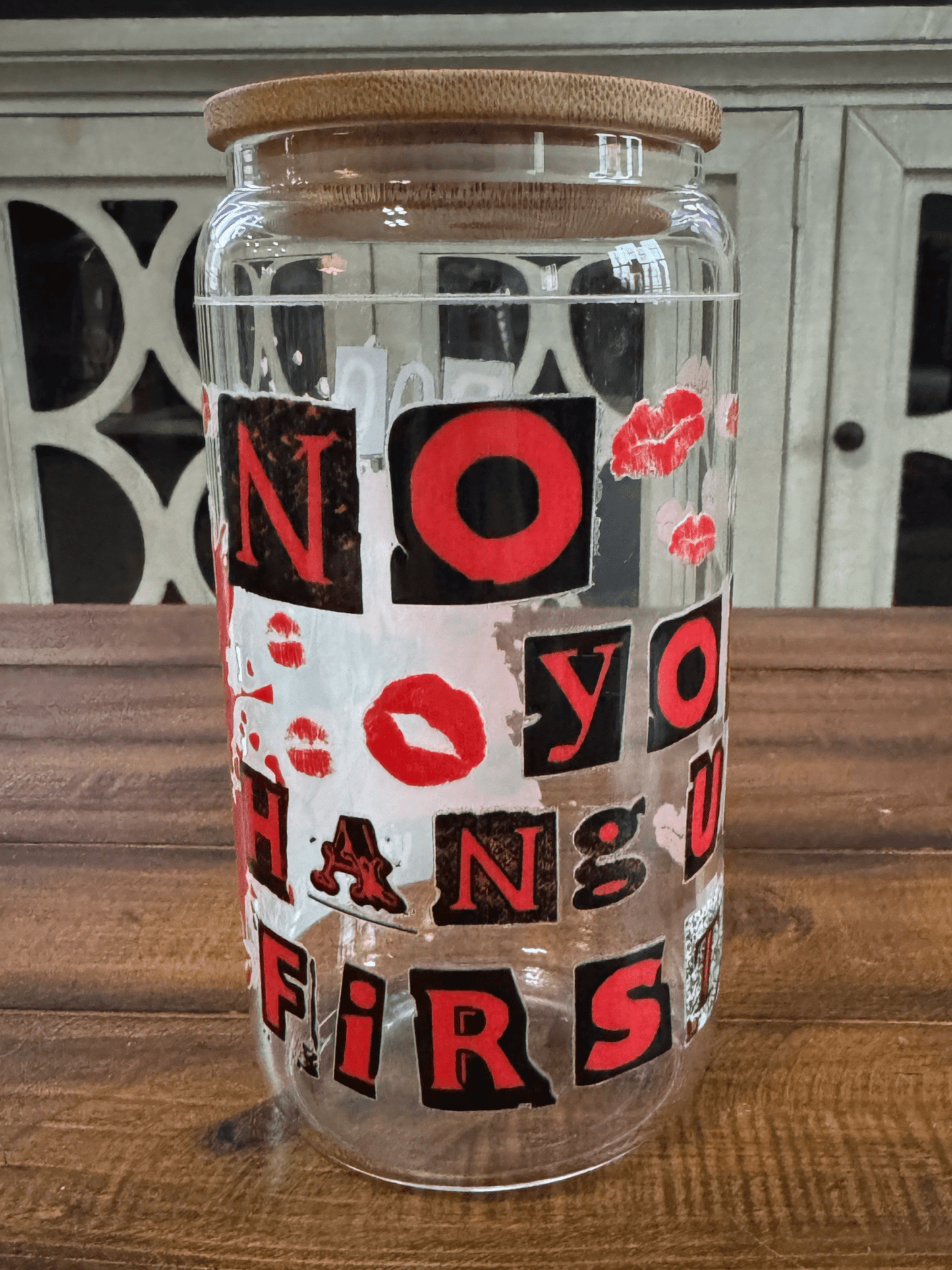16oz Horror Movie You Hang Up Glass Can - Daydream Design Store - Physical