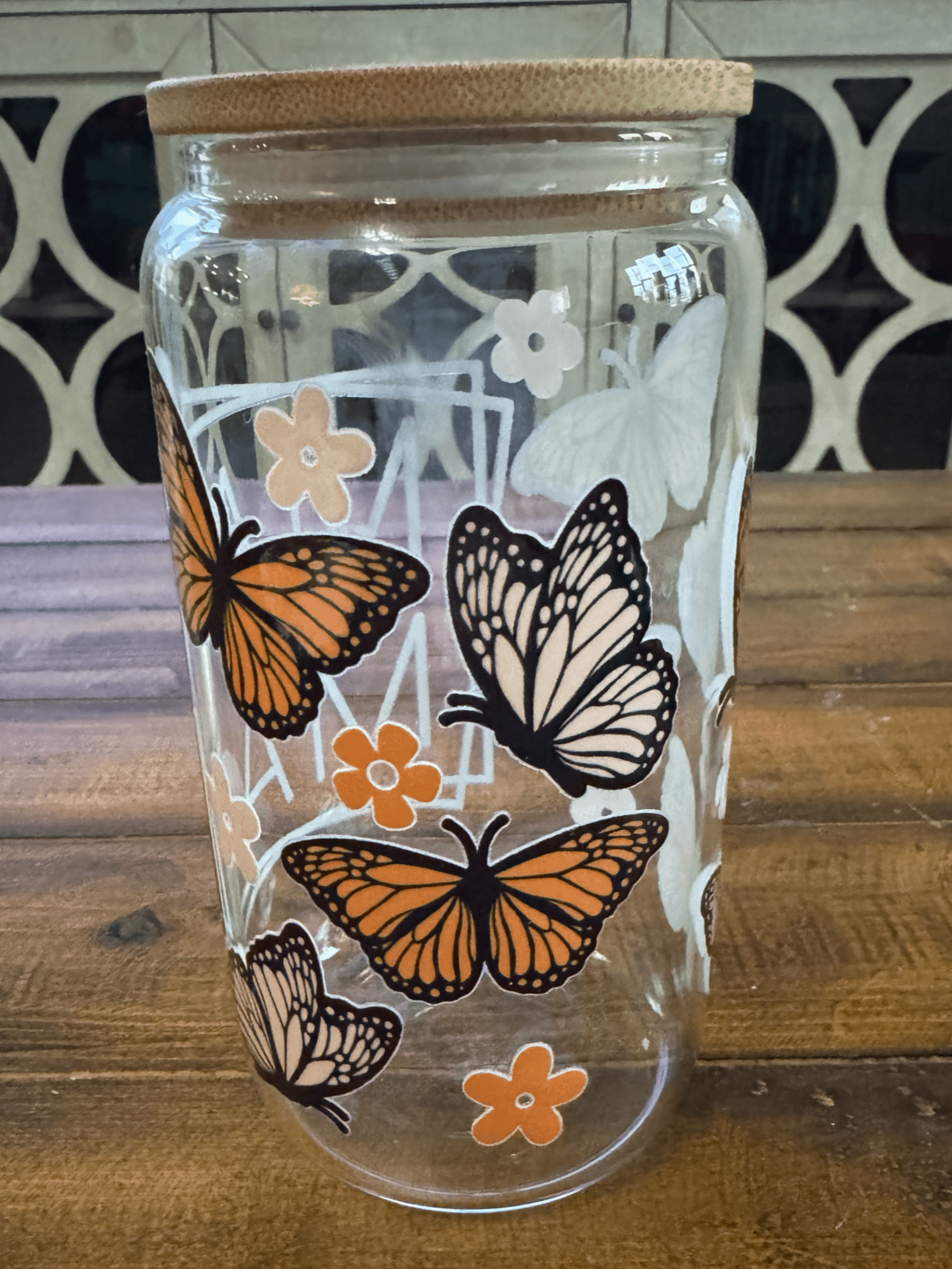 16oz Mama Butterfly Glass Can - Daydream Design Store - Physical