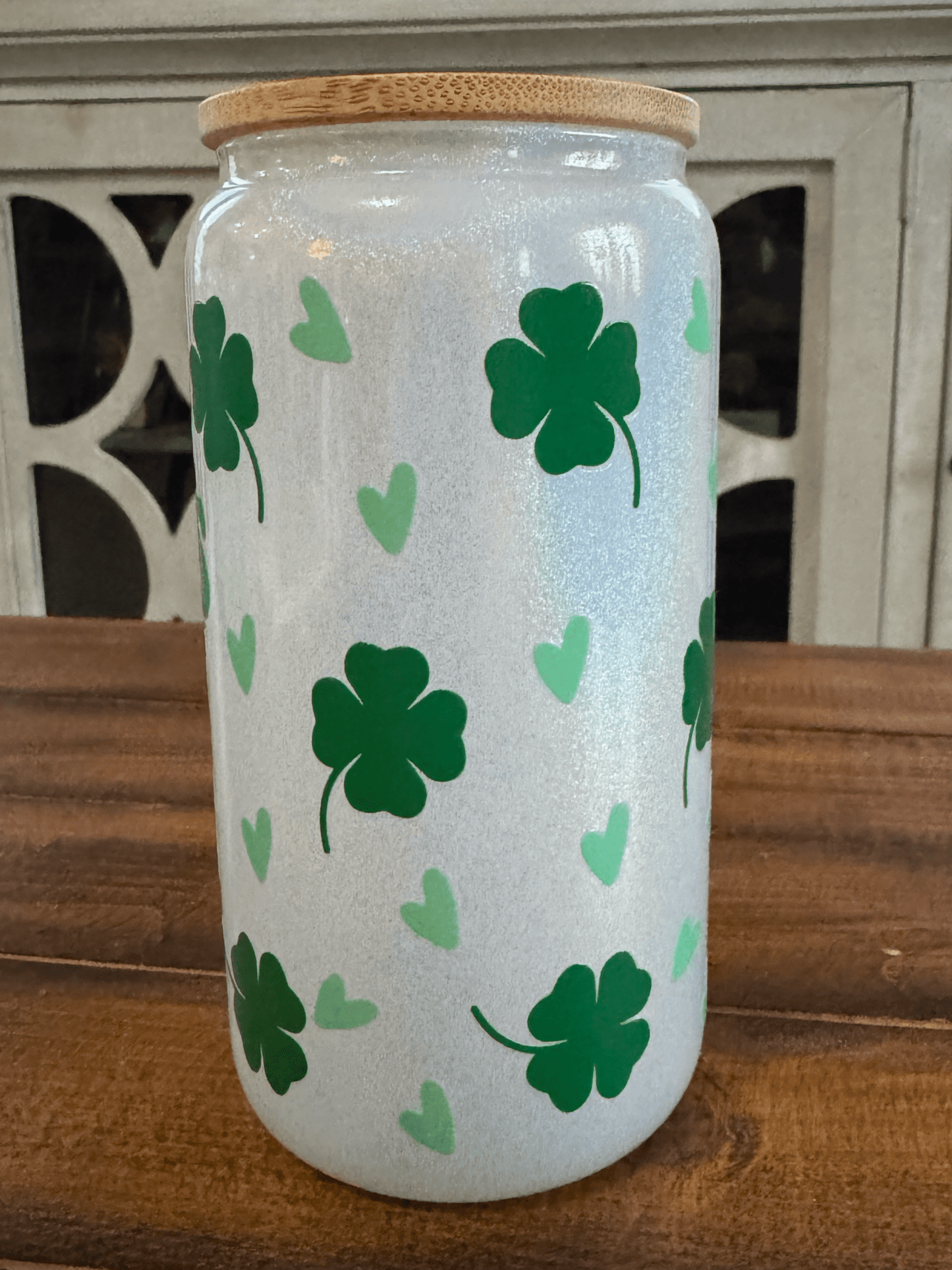 16oz Thick Thighs Lucky Vibes Pearl Glass Can - Daydream Design Store - Physical
