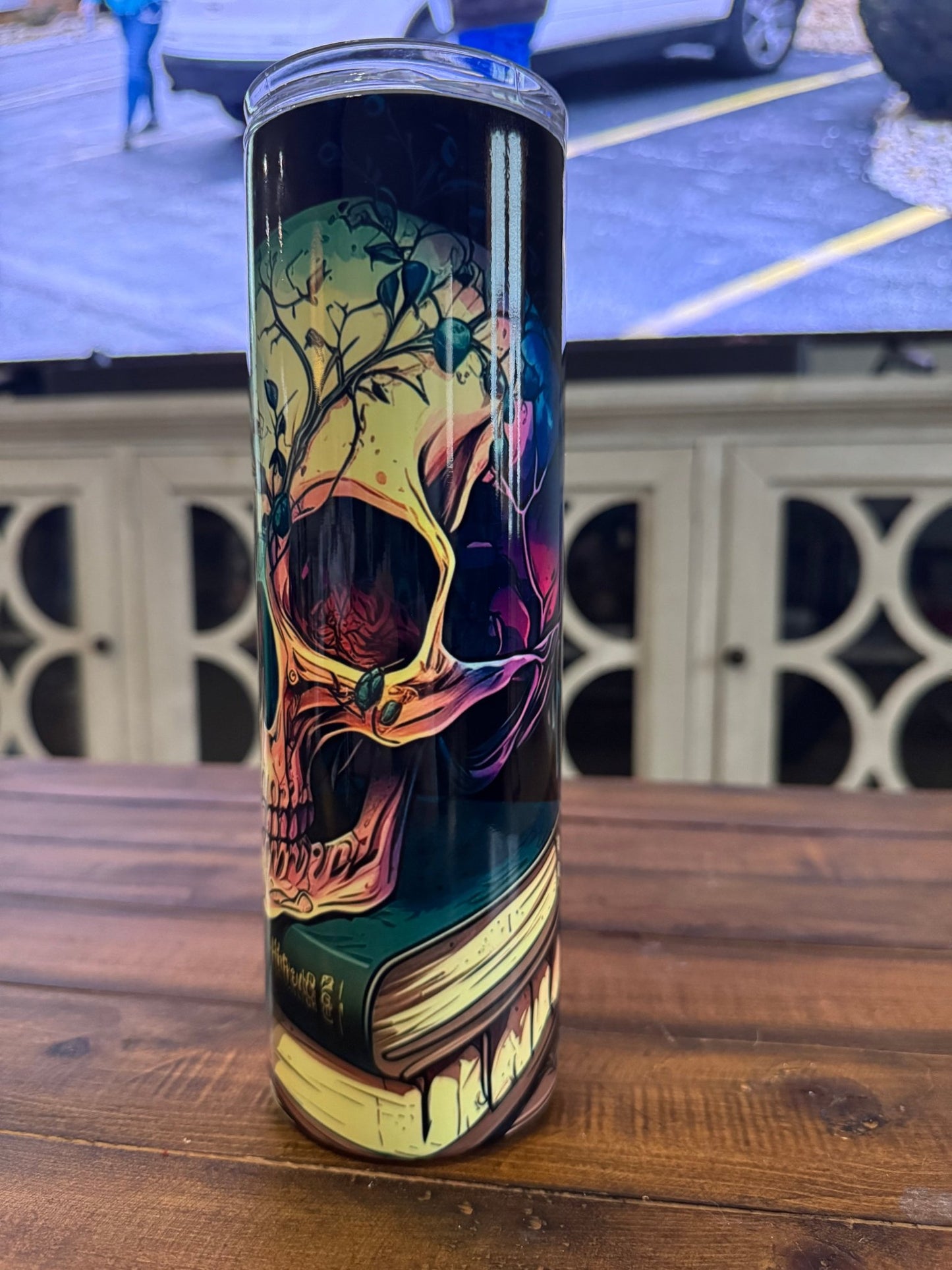 30oz Skull and Books Insulated Tumbler - Daydream Design Store - Physical
