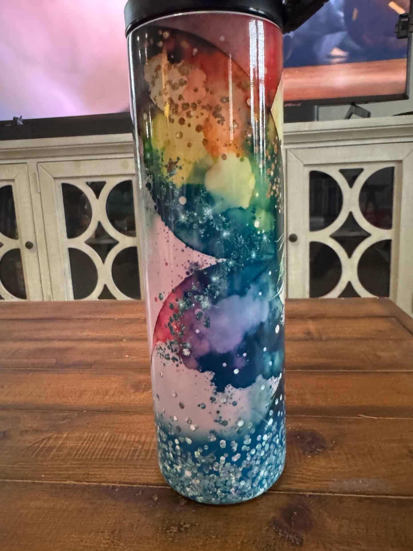 30oz Watercolor Rainbow Fairy Insulated Tumbler - Daydream Design Store - Physical