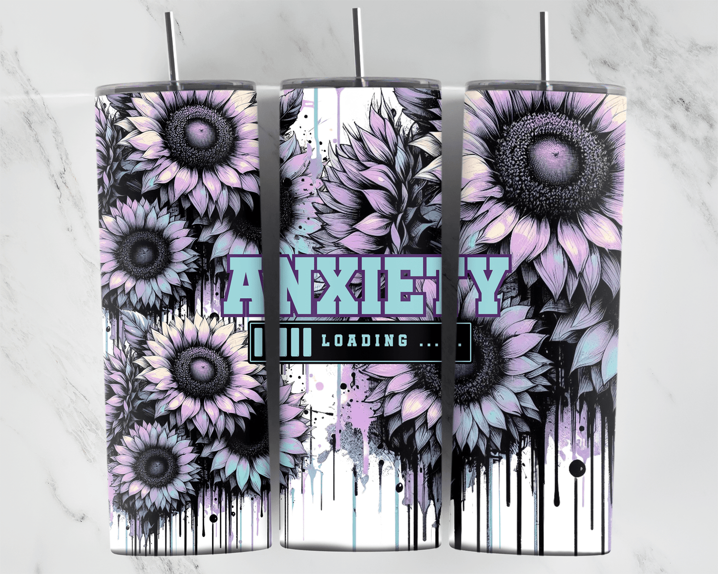 Anxiety Loading 20oz Sublimation Tumbler Wrap - Daydream Design Store - Physical