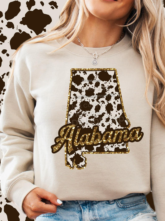 Cow Print States DTF Transfer - Daydream Design Store - Physical