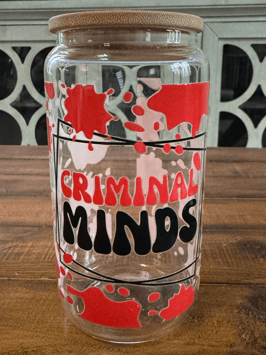 16oz Criminal Minds True Crime Glass Can - Daydream Design Store - Physical
