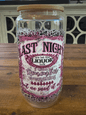 16oz Floral Last Night Liquor Talk Glass Can - Daydream Design Store - Physical