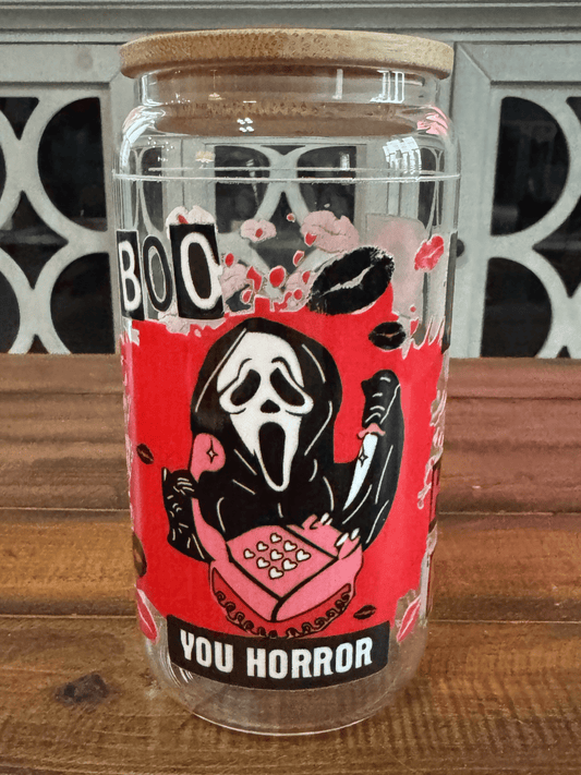 16oz Horror Movie You Hang Up Glass Can - Daydream Design Store - Physical