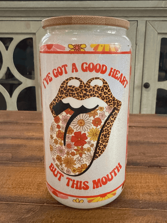 16oz Retro But This Mouth Pearl Glass Can - Daydream Design Store - Physical