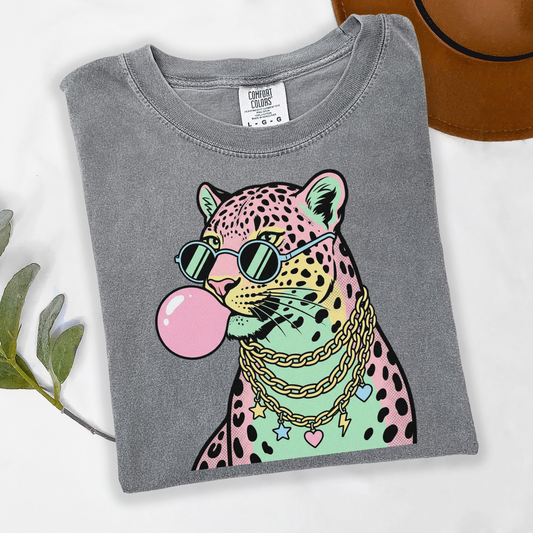 Pastel Bubble Gum Leopard DTF Transfer- 027
