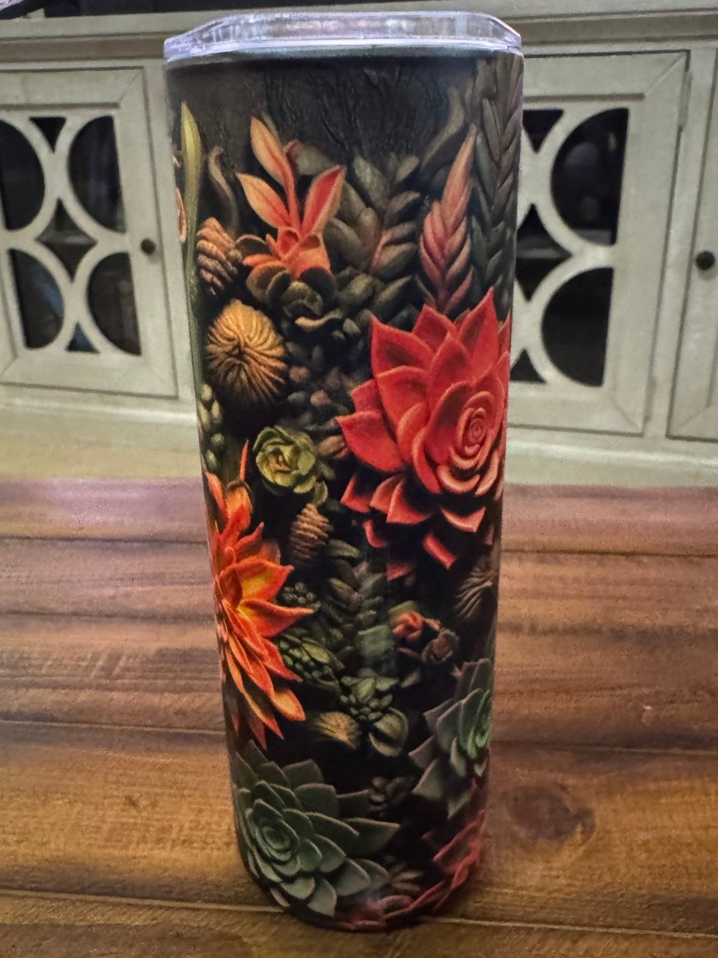 20oz Puffy 3D Succulent Plants Insulated Tumbler - Daydream Design Store - Physical