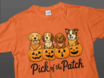 Pick of the Patch Dogs with Pumpkins T-shirt product type
