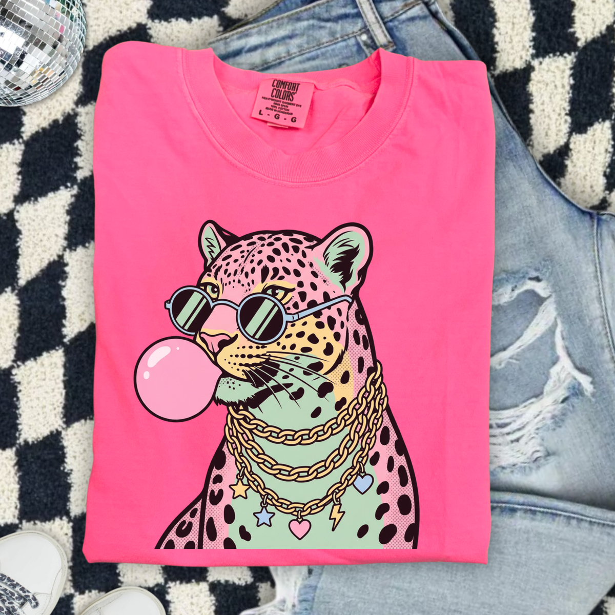 Pastel Bubble Gum Leopard DTF Transfer- 027