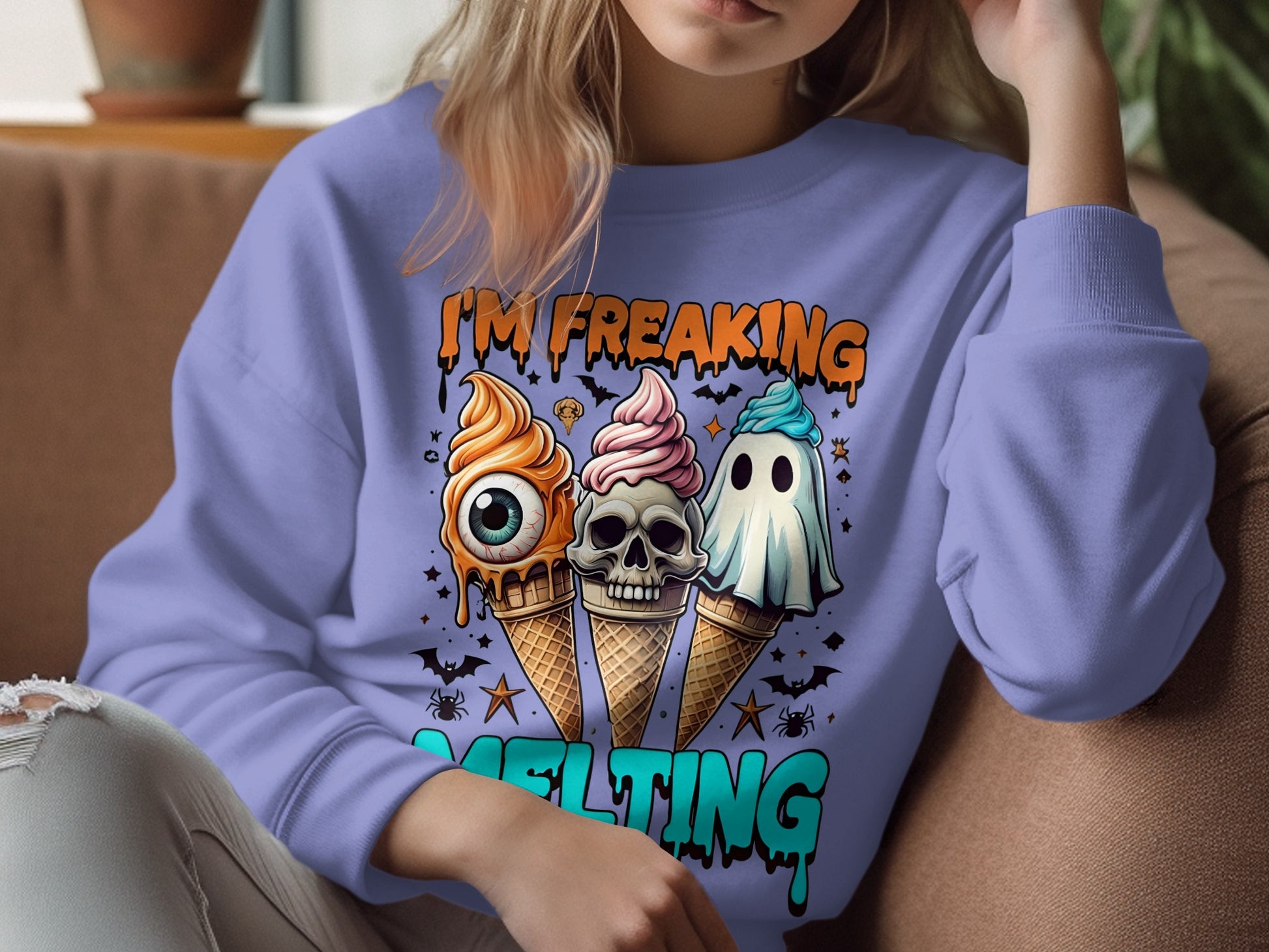 I'm Freaking Melting Ice Cream Graphic Sweatshirt product type
