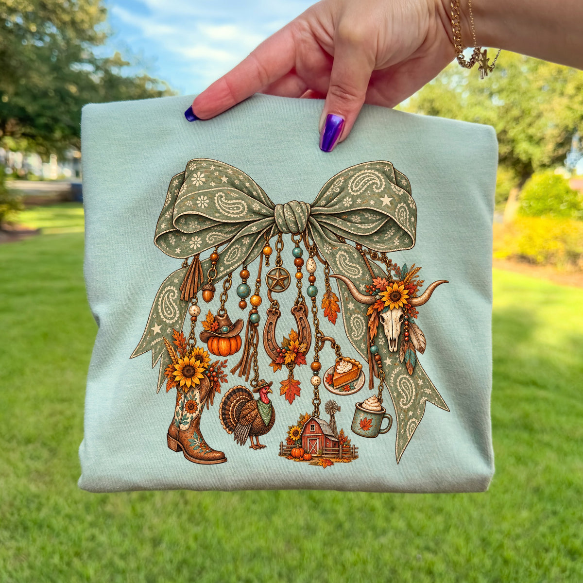 Western Fall Charm Bow DTF Transfer- 055