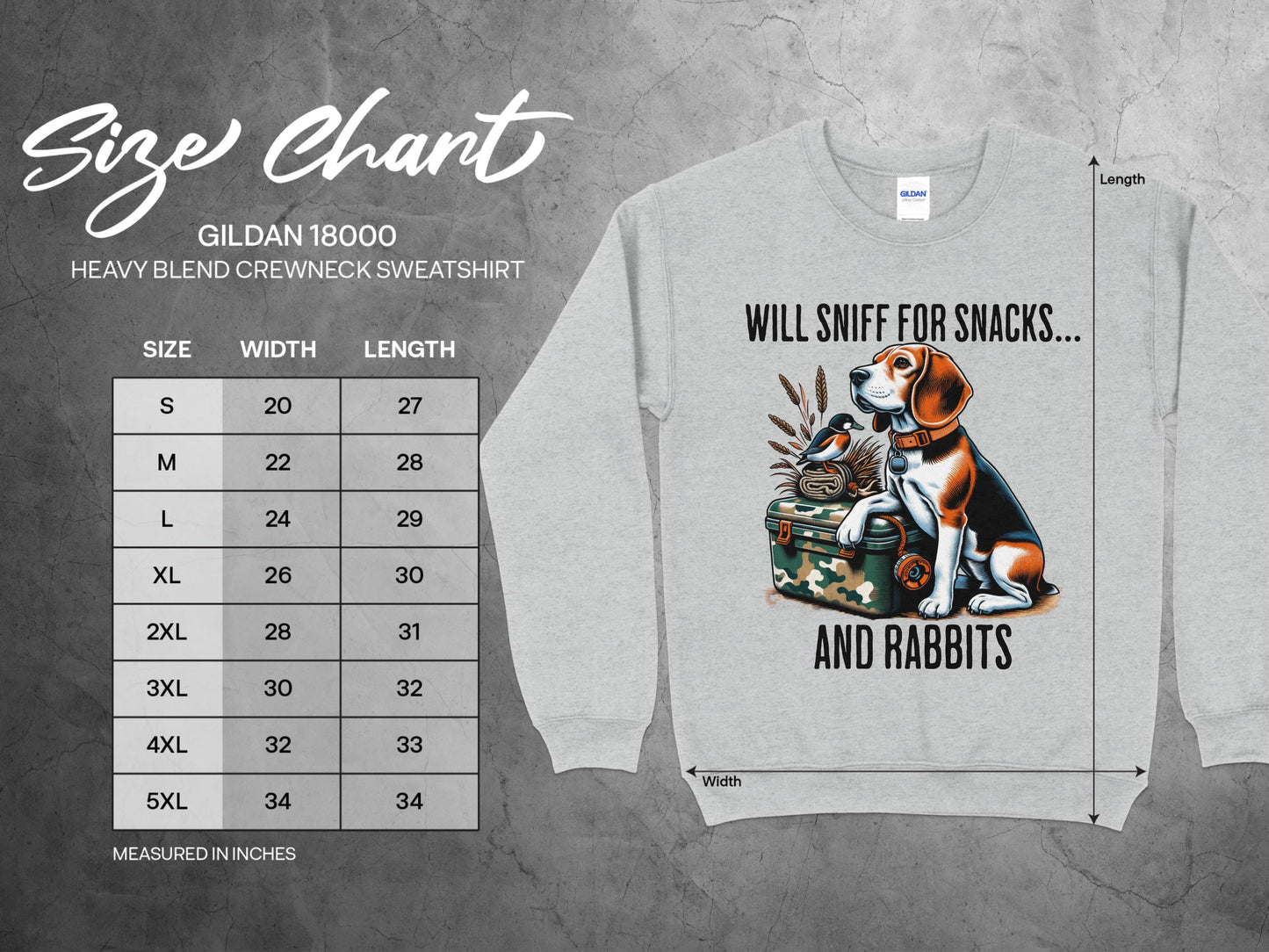Will Sniff For Snacks And Rabbits Sweatshirt product type