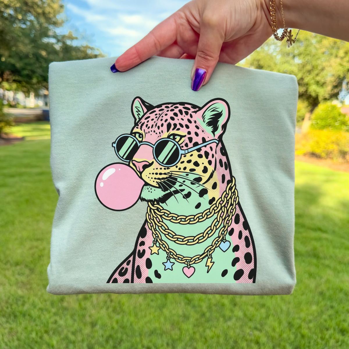 Pastel Bubble Gum Leopard DTF Transfer- 027