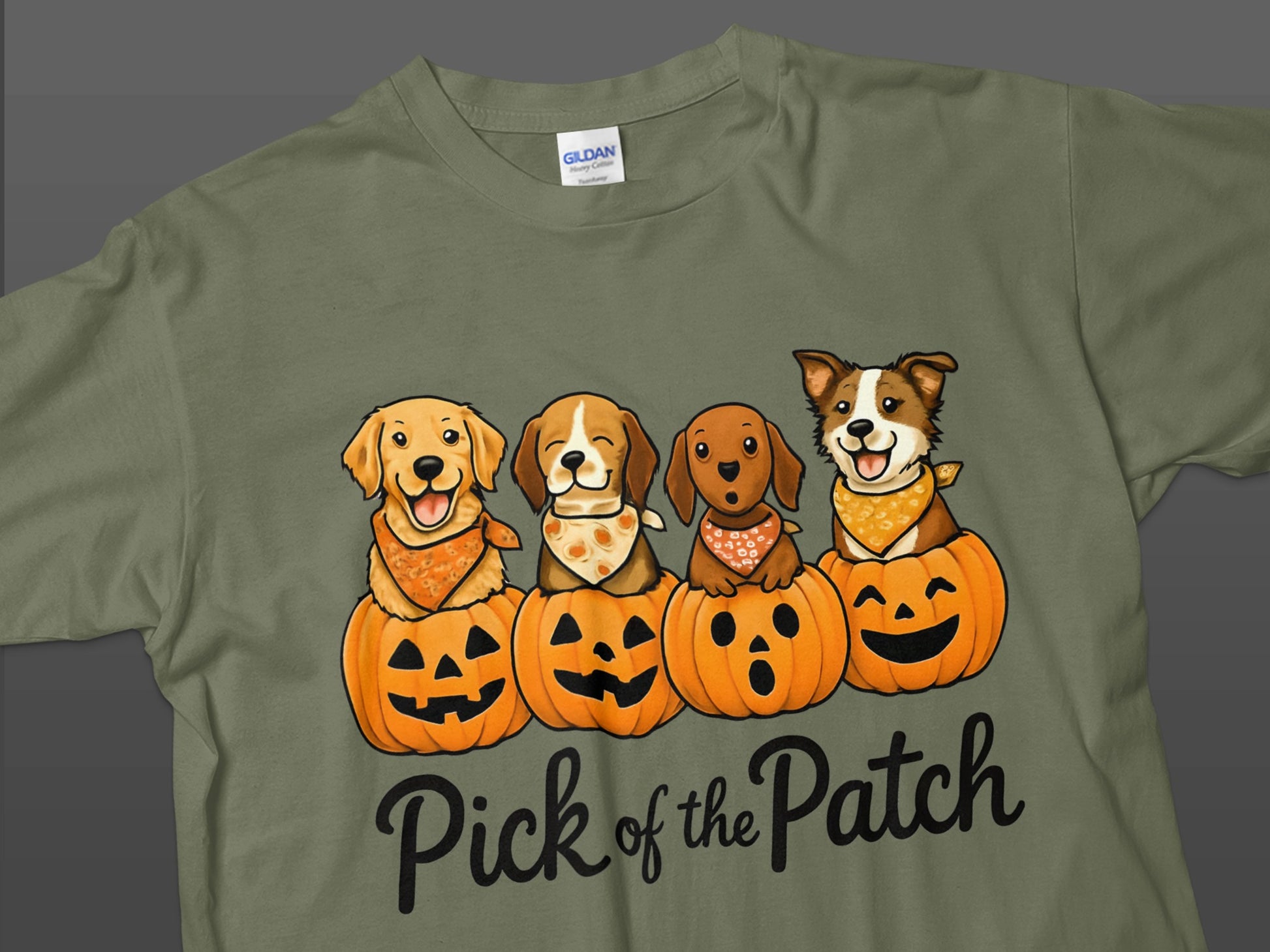 Pick of the Patch Dog and Pumpkin Graphic T-shirt Product