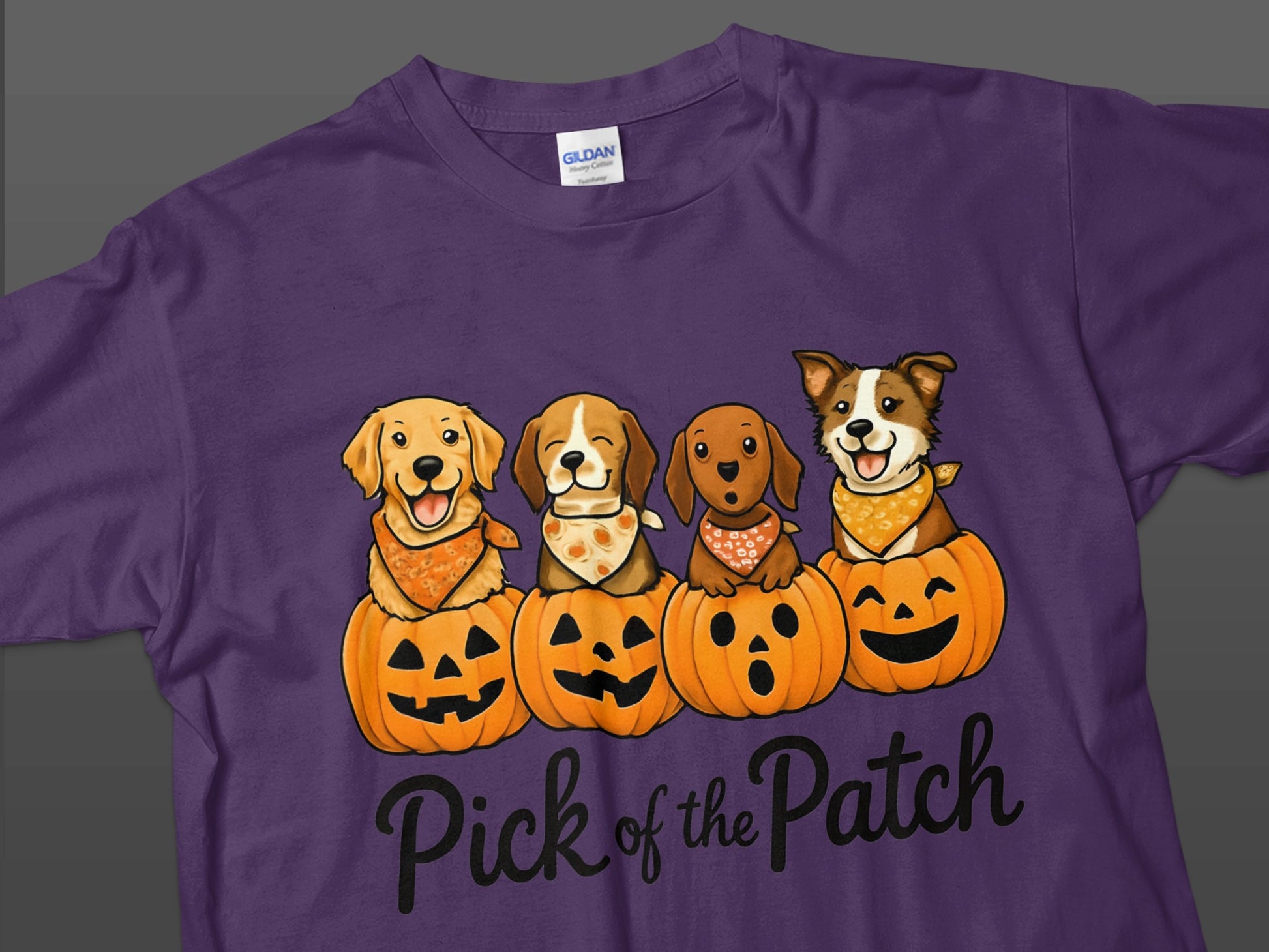 Pick of the Patch Dog Pumpkin Halloween T-Shirt product type
