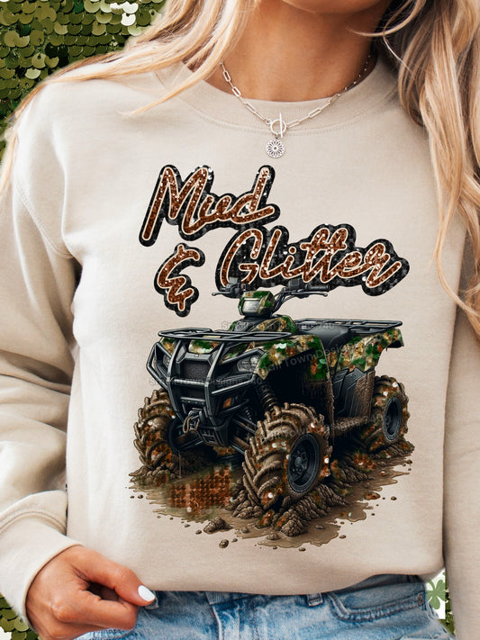 Mud and Glitter DTF Transfer