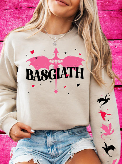 Bathgiath Dragons with Sleeve Accent Sweater - Sand - Daydream Design Store - Physical