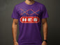 Bold Purple HEB Logo T-Shirt Statement Product