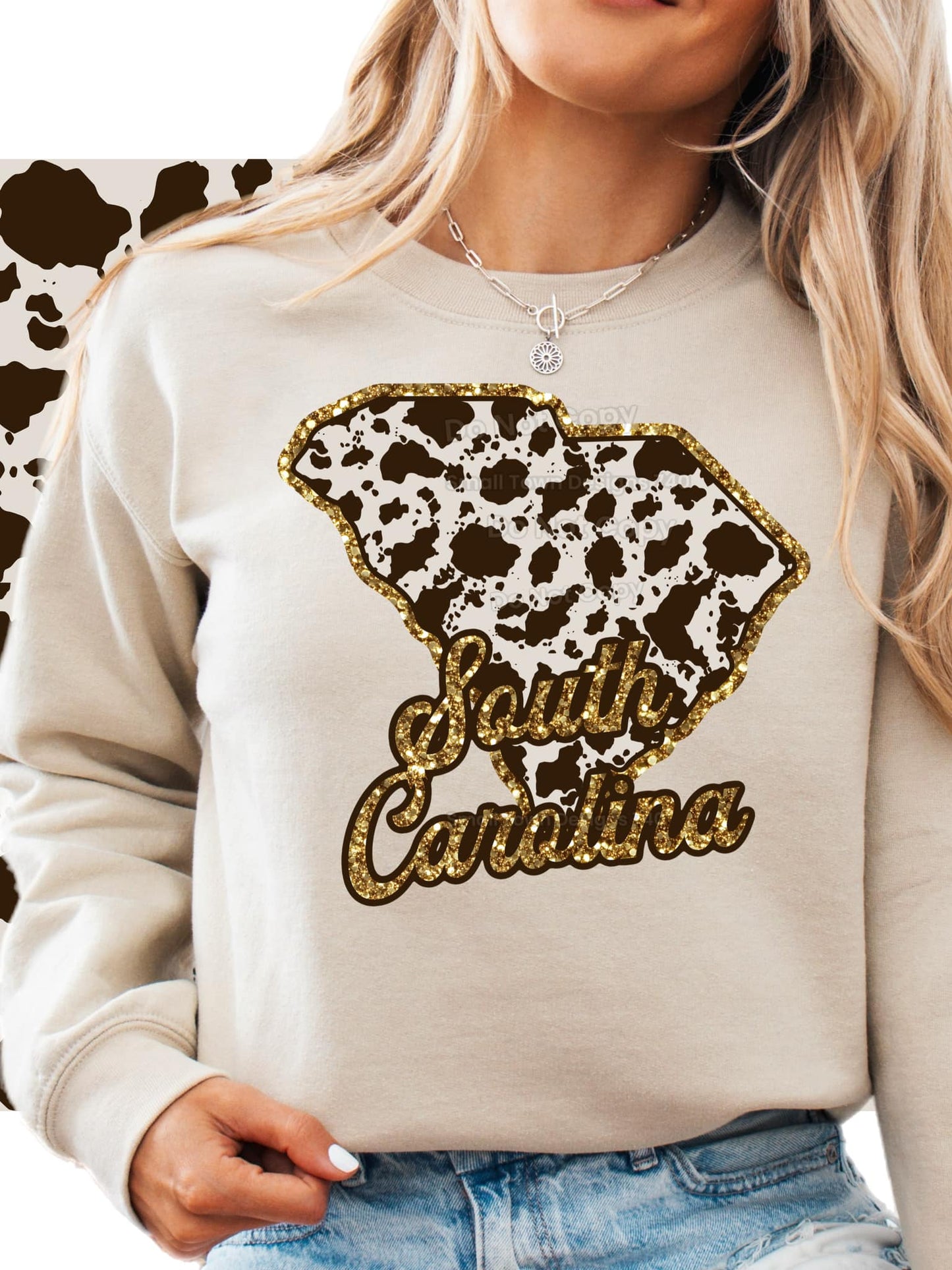 Cow Print States DTF Transfer - Daydream Design Store - Physical