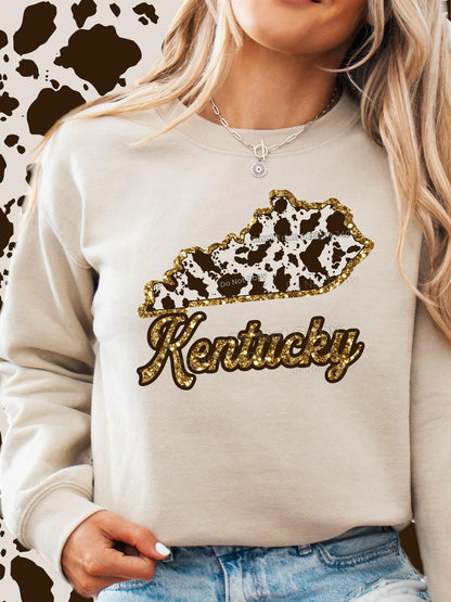 Cow Print States DTF Transfer - Daydream Design Store - Physical