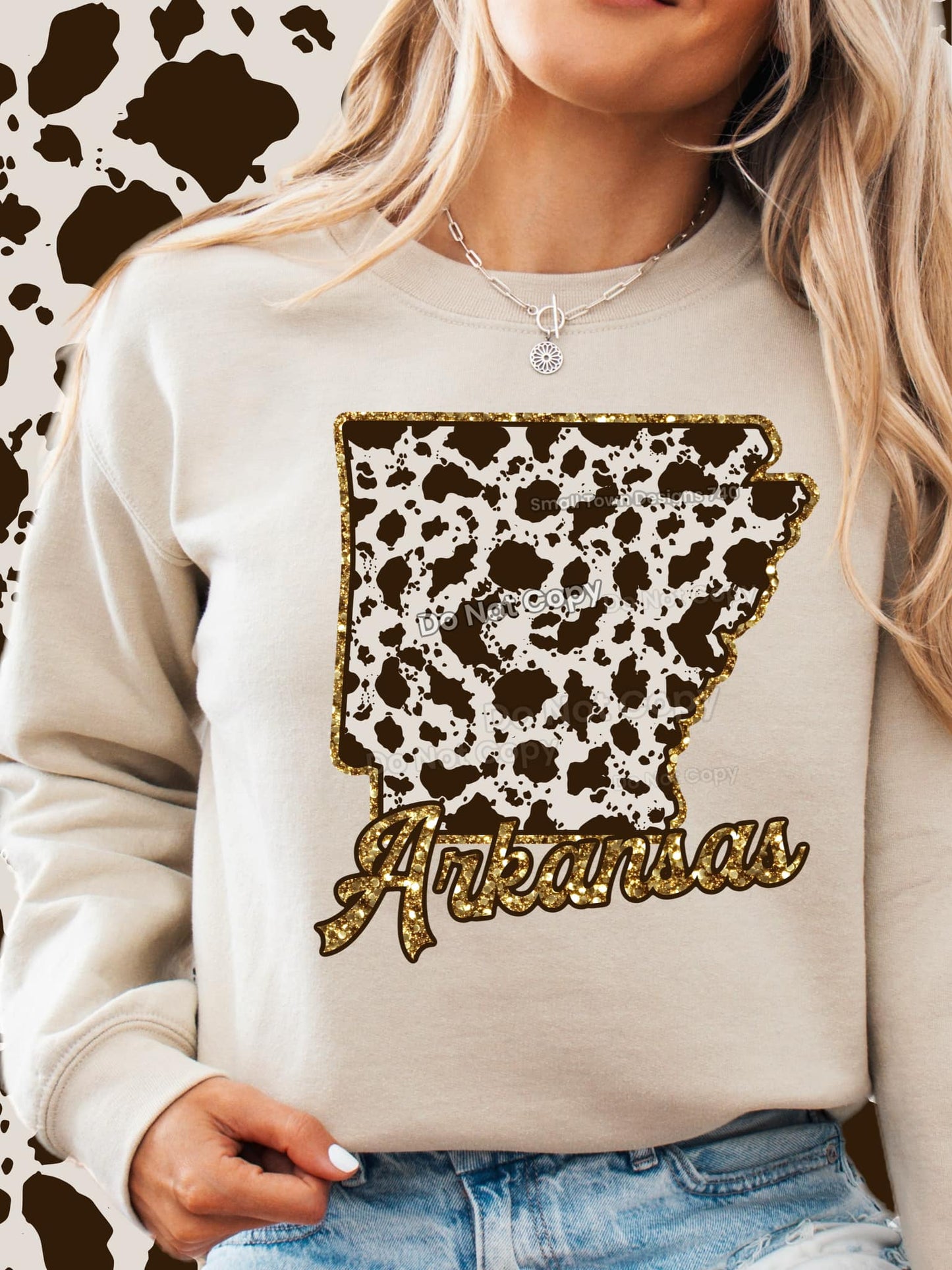 Cow Print States DTF Transfer - Daydream Design Store - Physical