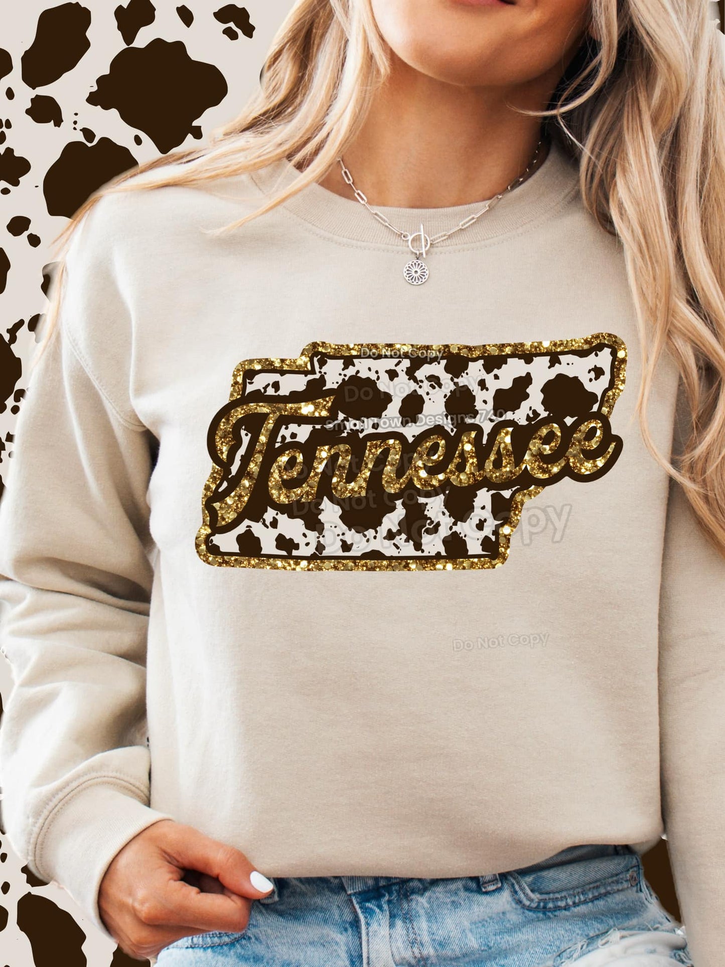 Cow Print States DTF Transfer - Daydream Design Store - Physical