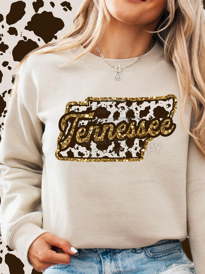 Cow Print States DTF Transfer - Daydream Design Store - Physical