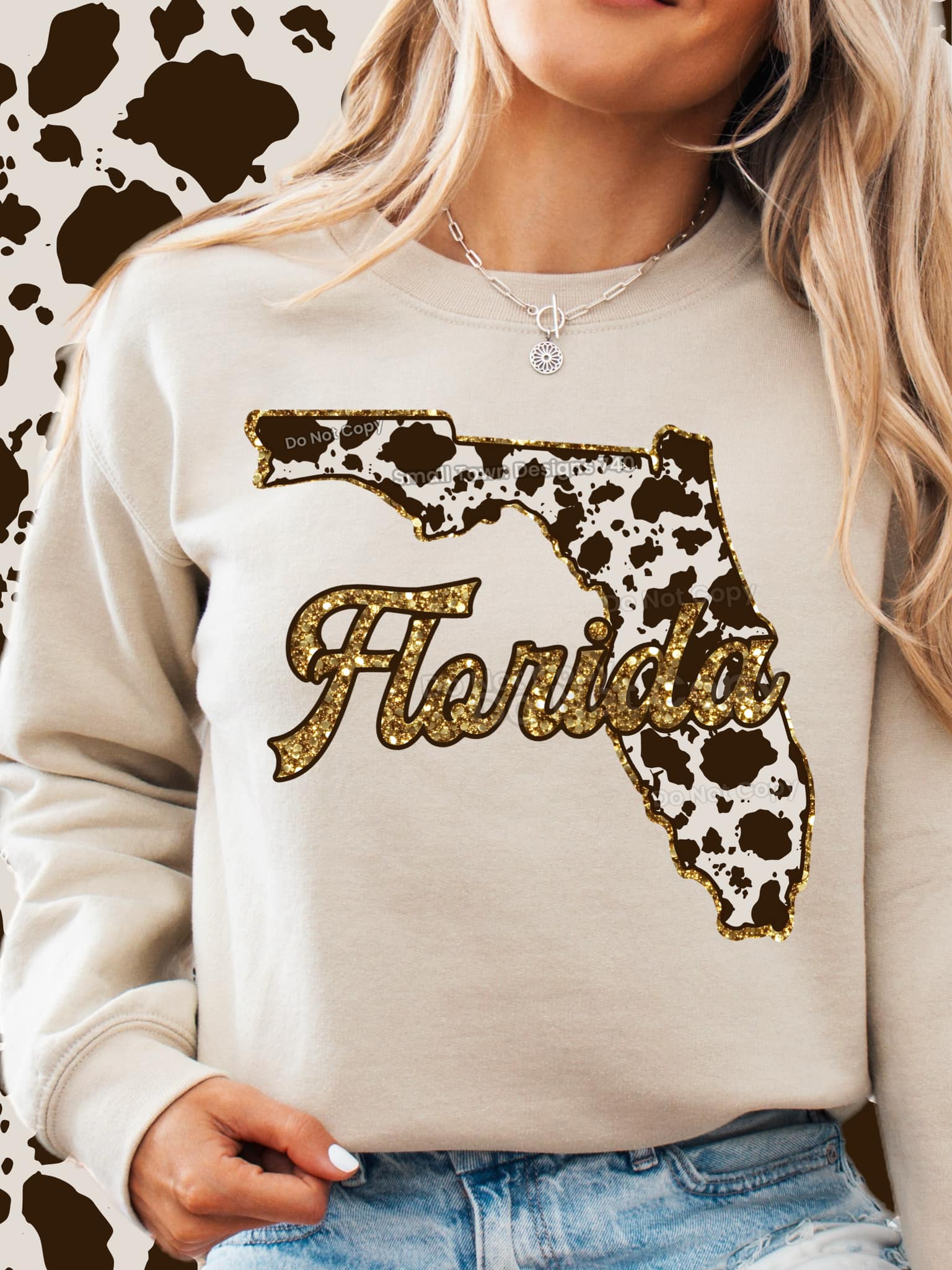 Cow Print States DTF Transfer - Daydream Design Store - Physical