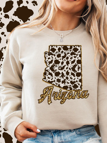 Cow Print States DTF Transfer - Daydream Design Store - Physical