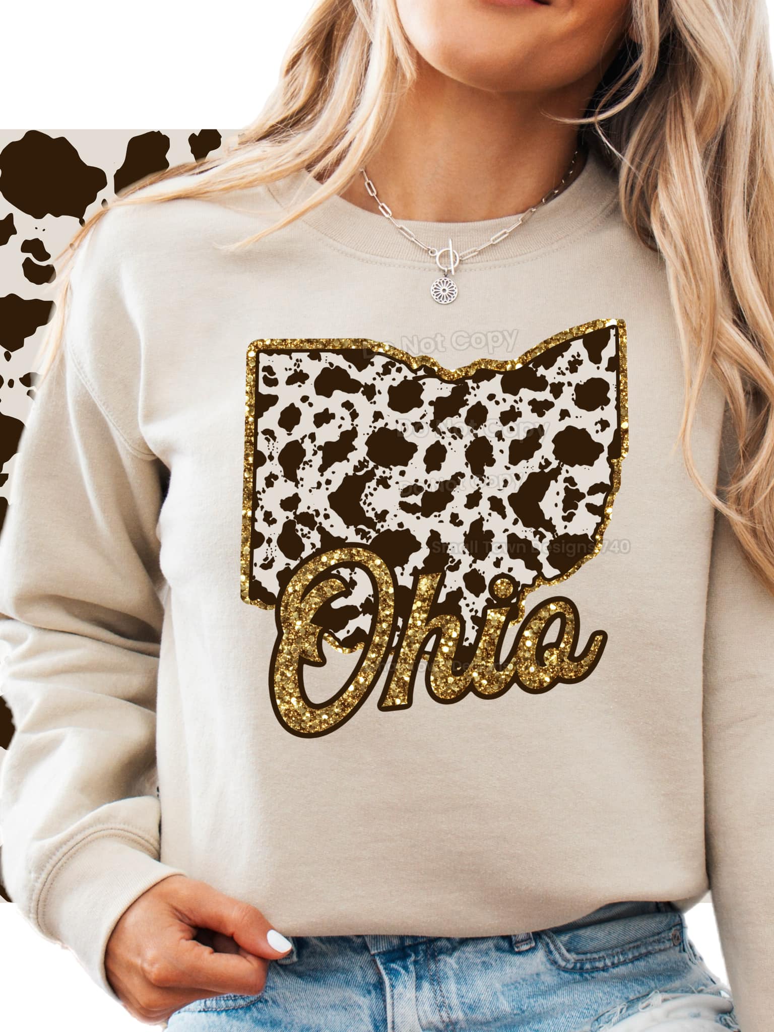 Cow Print States DTF Transfer - Daydream Design Store - Physical