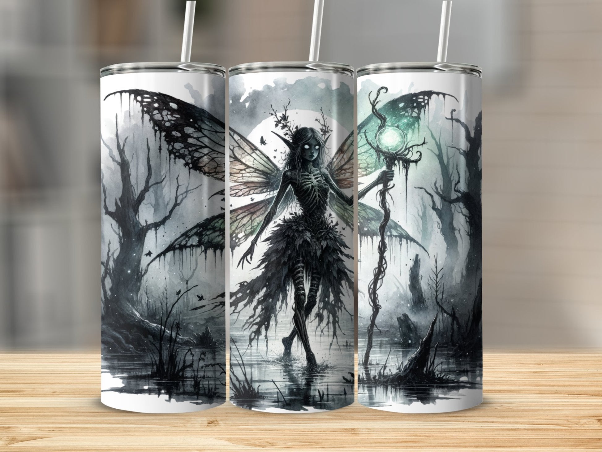 Dark Fairy 20oz Sublimation Tumbler Wrap - Daydream Design Store - Physical