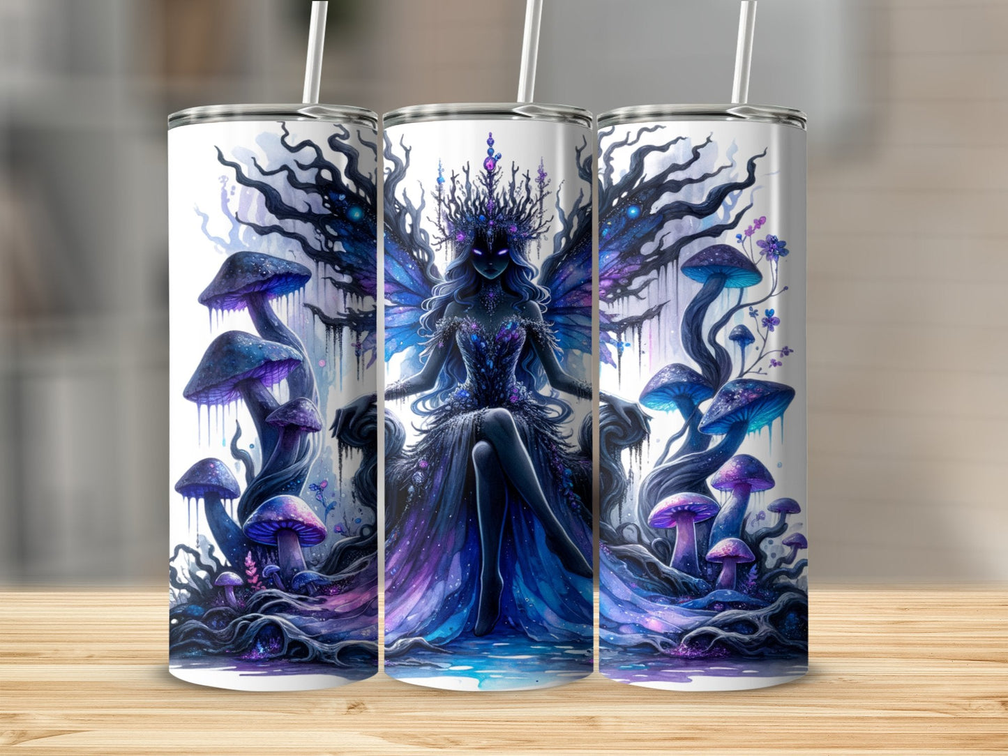 Dark Fairy 20oz Sublimation Tumbler Wrap - Daydream Design Store - Physical