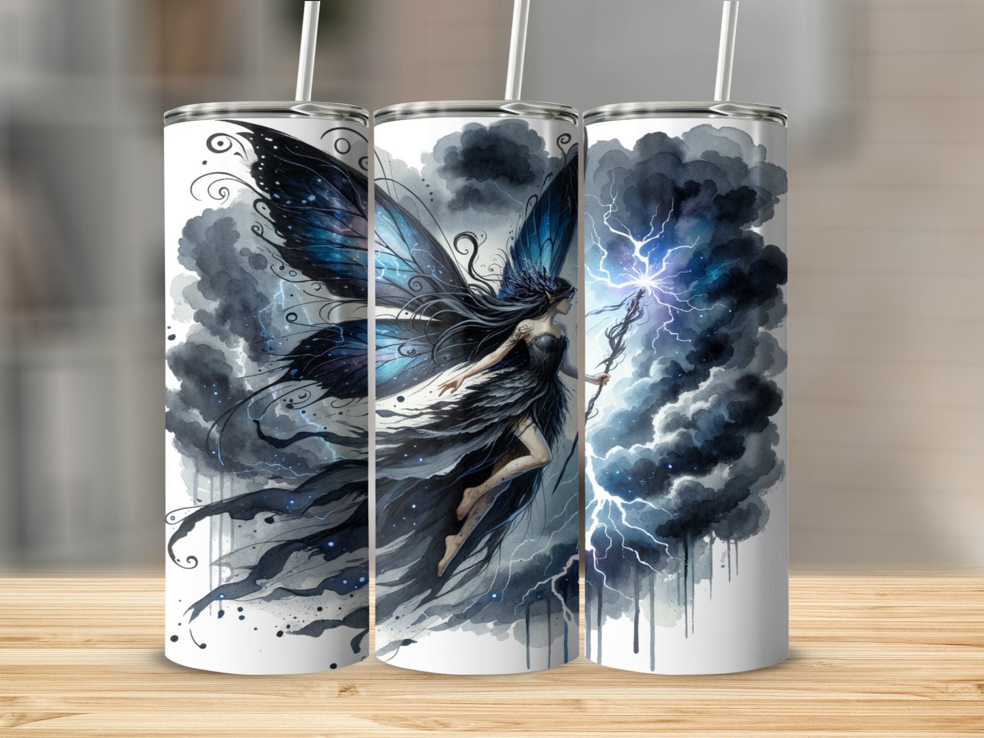Dark Fairy 20oz Sublimation Tumbler Wrap - Daydream Design Store - Physical