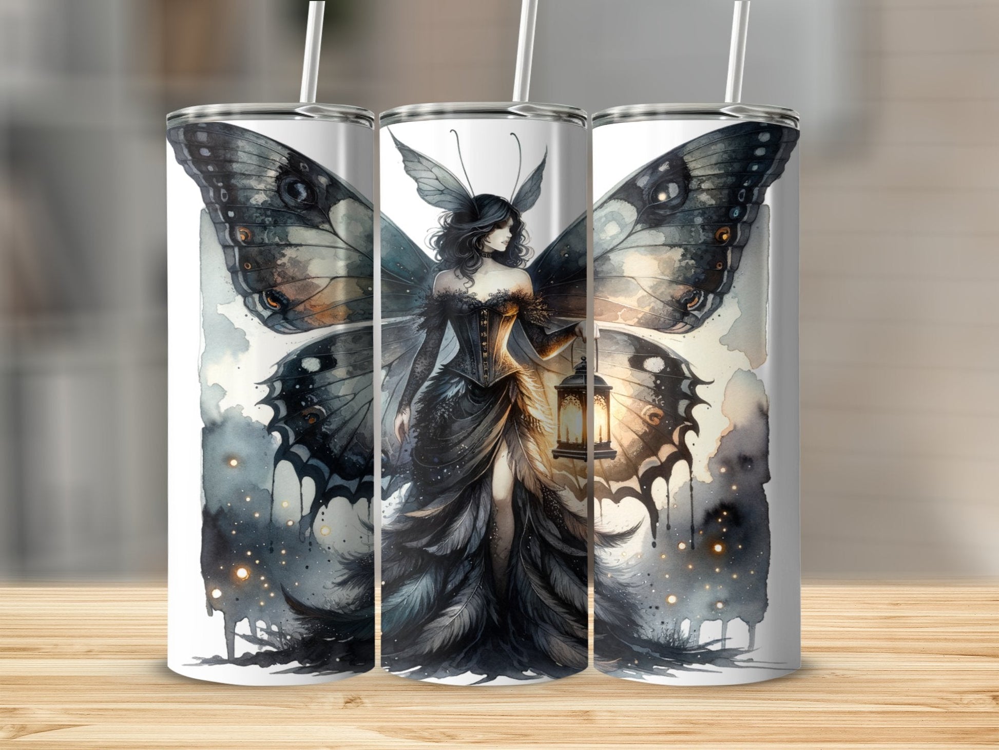 Dark Fairy 20oz Sublimation Tumbler Wrap - Daydream Design Store - Physical