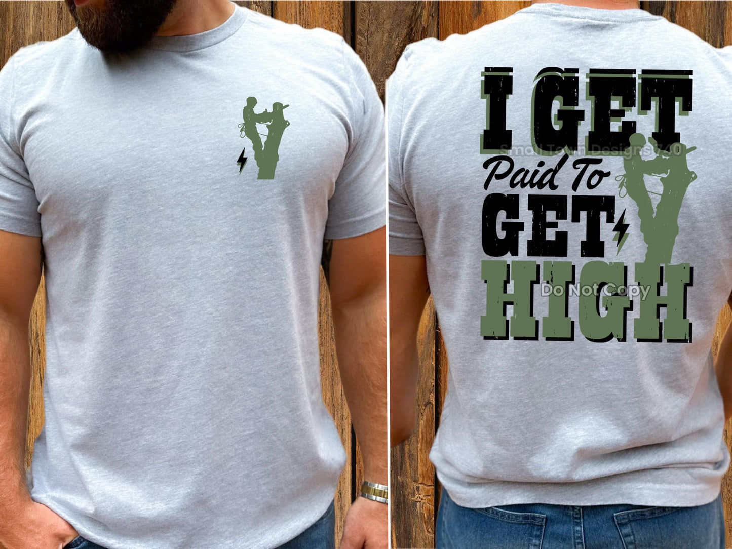 Get Paid To Get High Blue Collar DTF Transfer - Daydream Design Store - Physical