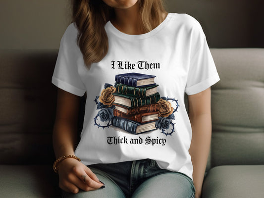 Graphic T-shirt - I Like Them Thick and Spicy Shirt - Daydream Design Store - Physical Item