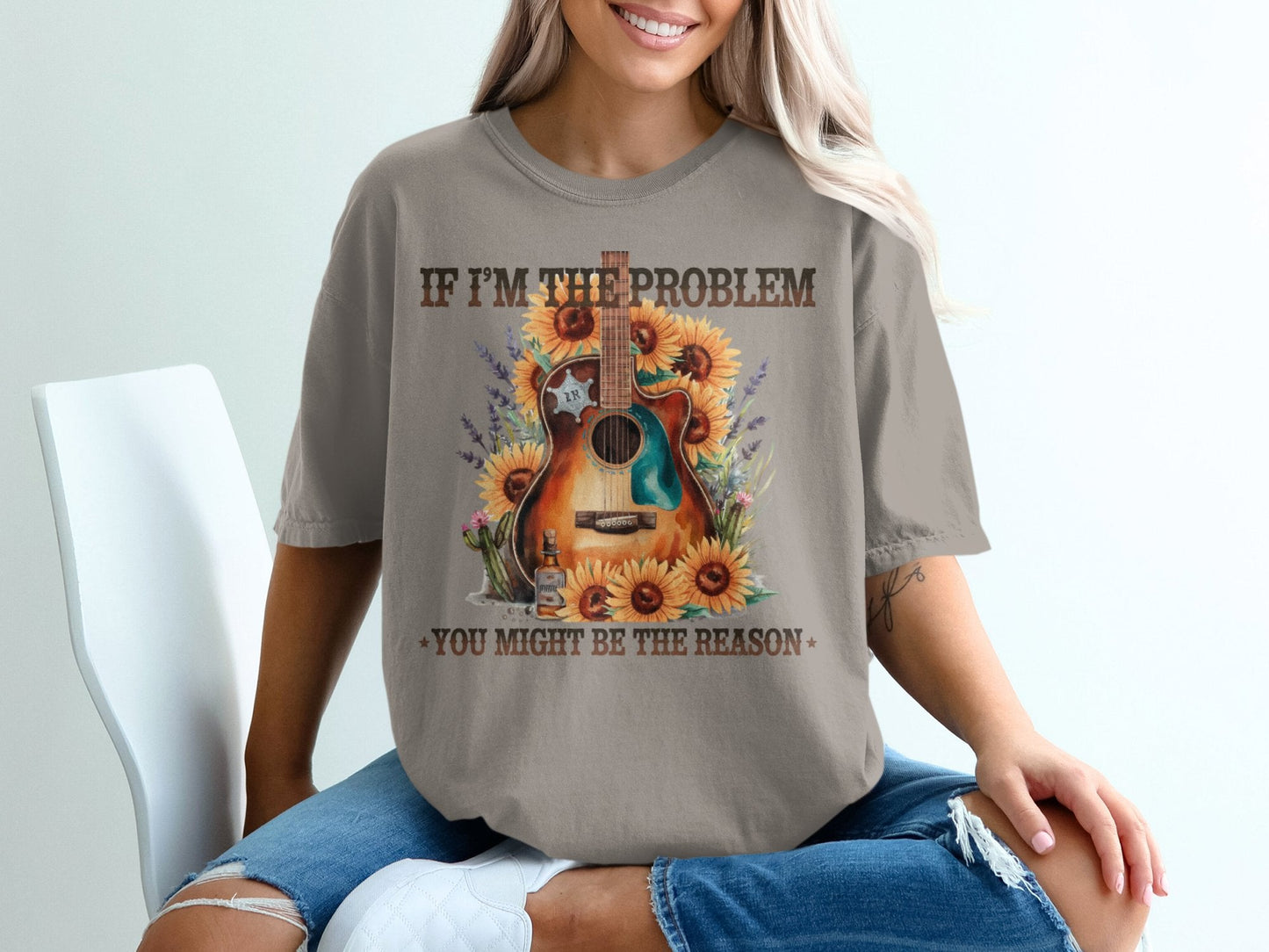 Graphic T-shirt - If I'm The Problem You Might Be The Reason - Daydream Design Store - Physical Item