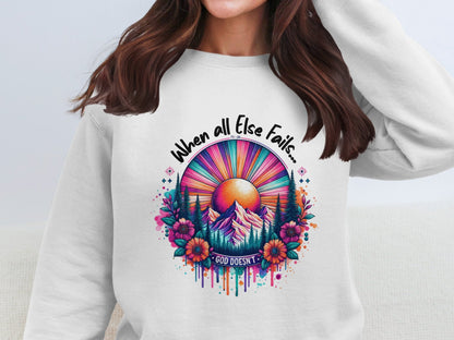 Graphic T-Shirt - Where All Else Fails God Doesn't - Daydream Design Store - Physical Item