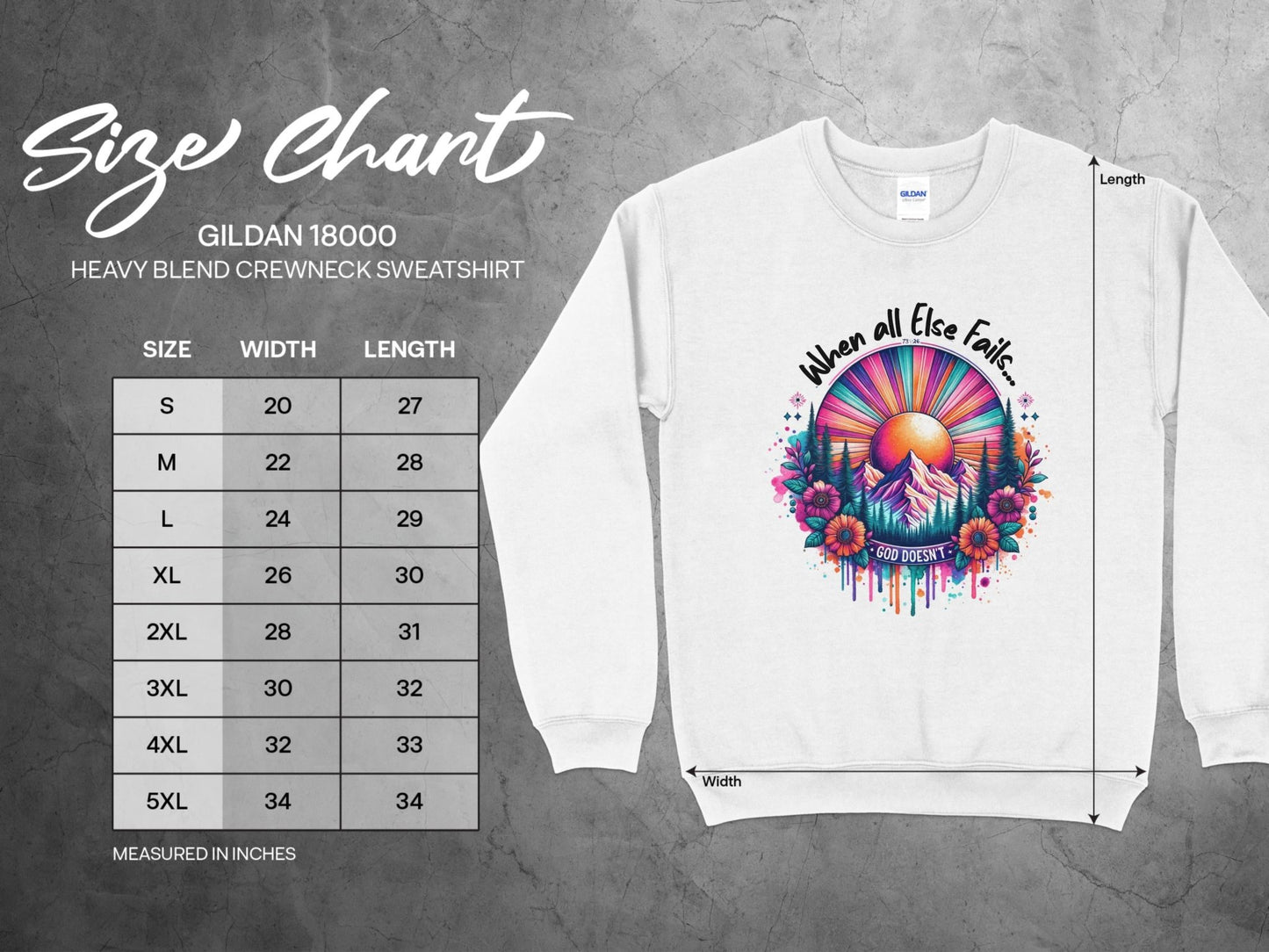 Graphic T-Shirt - Where All Else Fails God Doesn't - Daydream Design Store - Physical Item