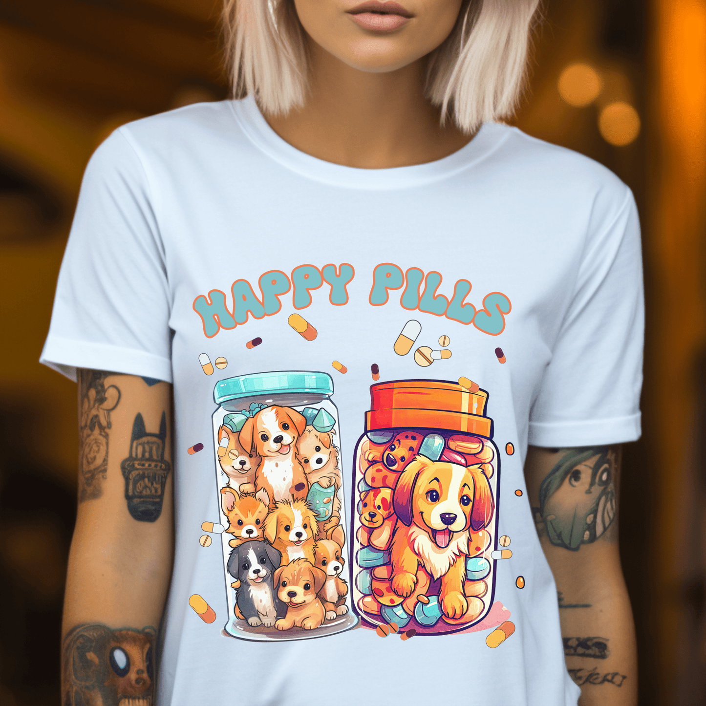 Happy Pills Dog DTF Transfer - Daydream Design Store - Physical