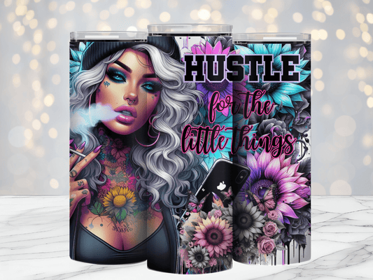 Hustle For The Little Things 20oz Sublimation Tumbler Wrap - Daydream Design Store - Physical