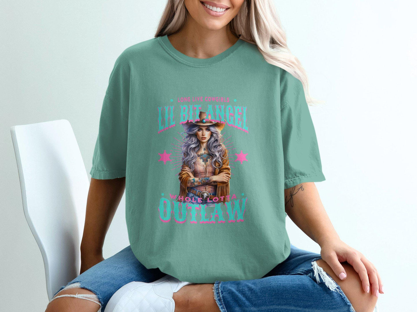 Lil Bit Angel Oversized Tee