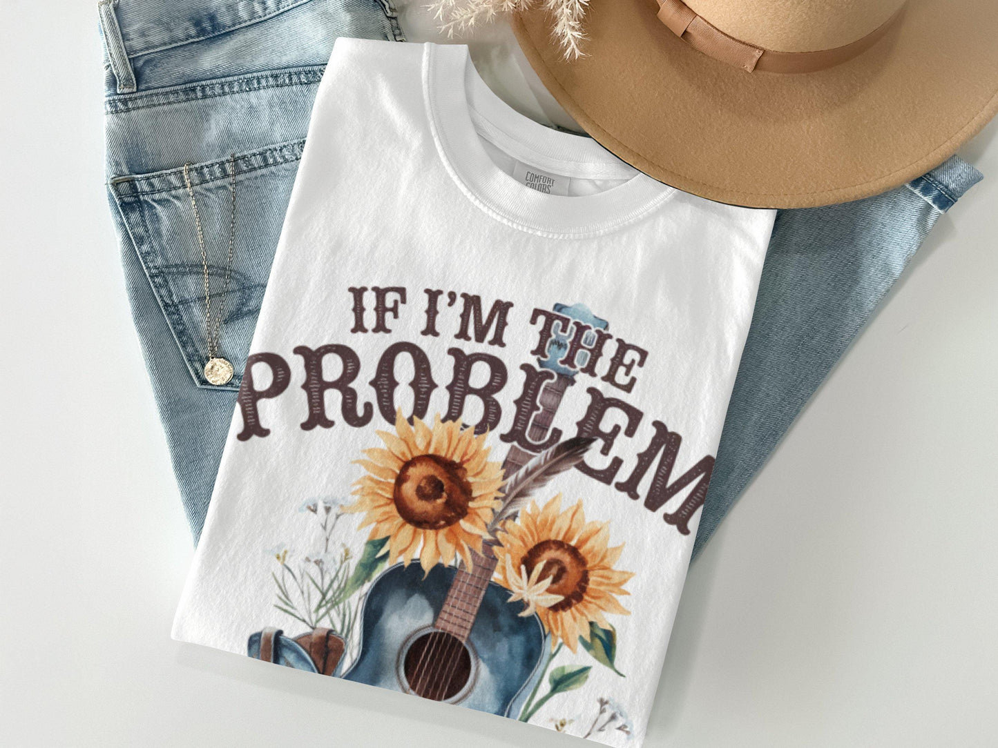 Might Be The Problem Oversized Floral T-shirt