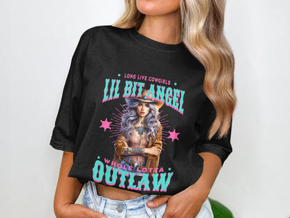 Lil Bit Angel Oversized Tee