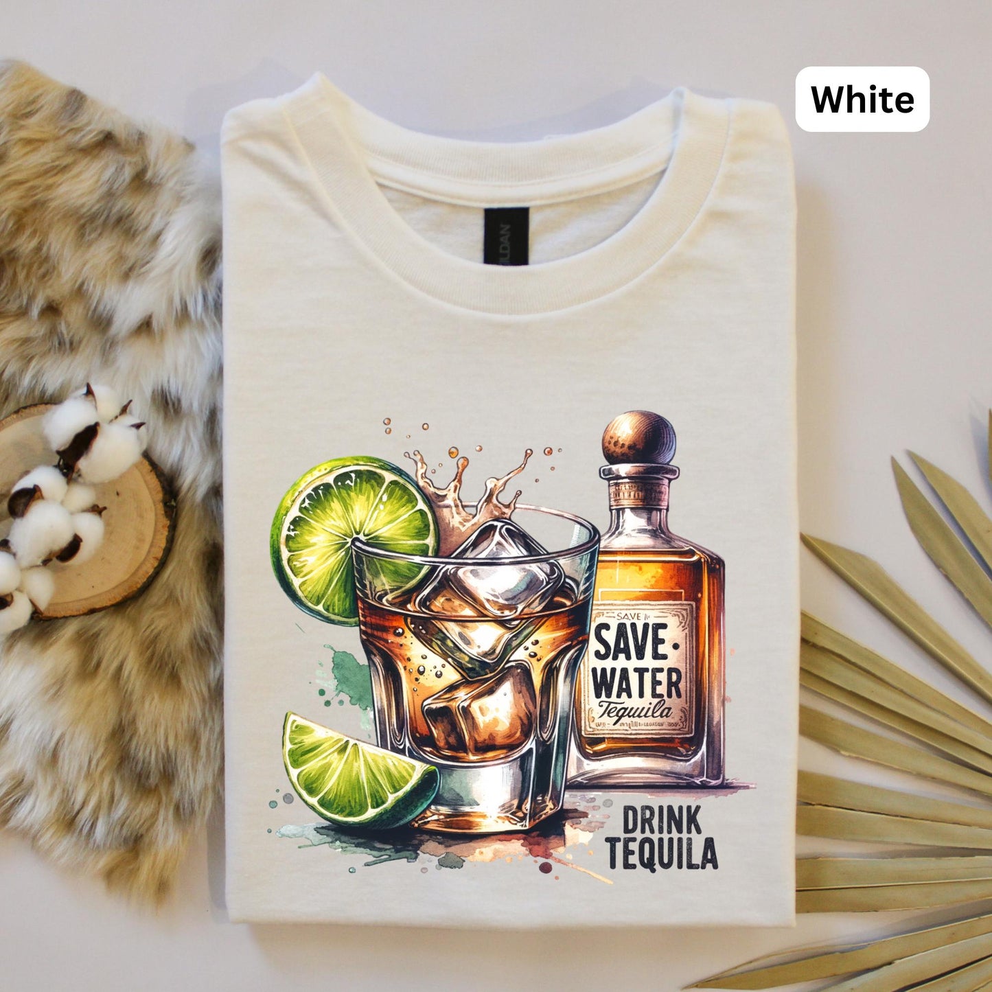 Save Water Drink Tequila Funny Tee