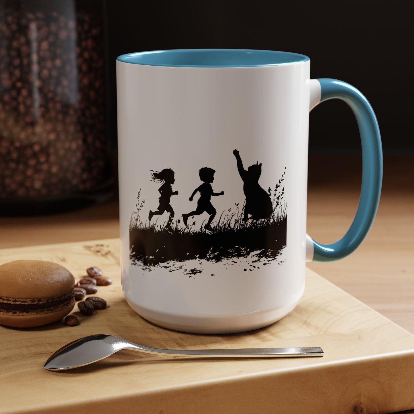 Funny 15oz Coffee Mug Raising Cats & Feral Children