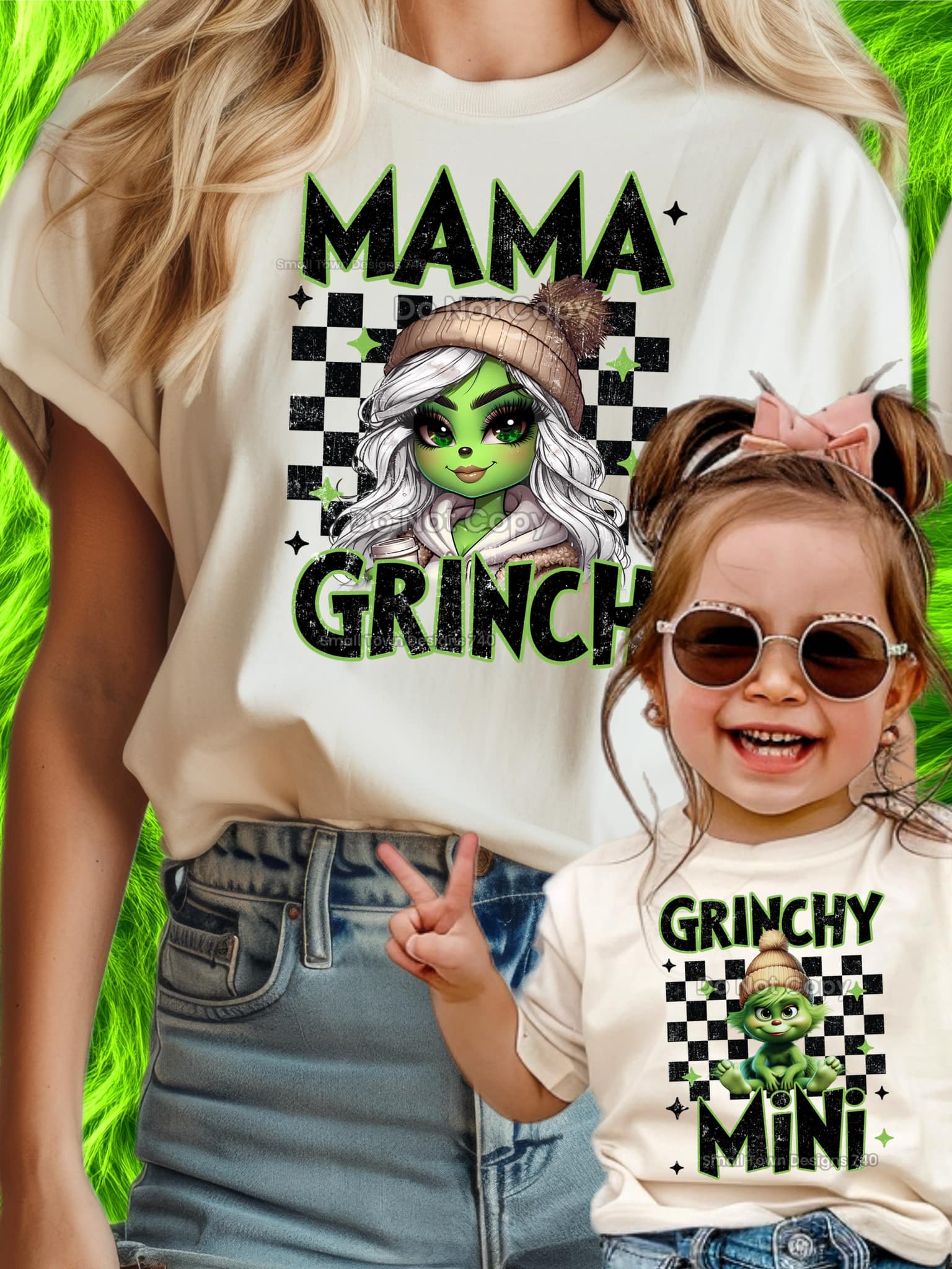 Mama Mini Grinch DTF Transfer - Daydream Design Store - Physical